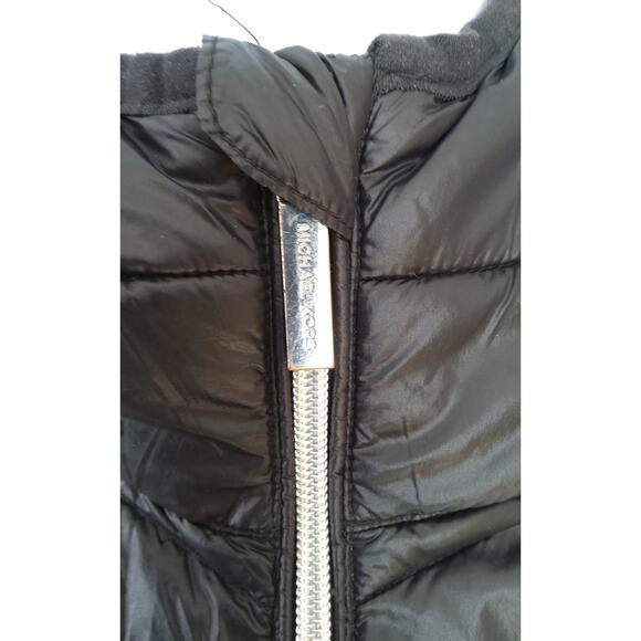 Michael Kors Black Puffer packable quilted down coat zip up size womens M preppy - Picture 8 of 10